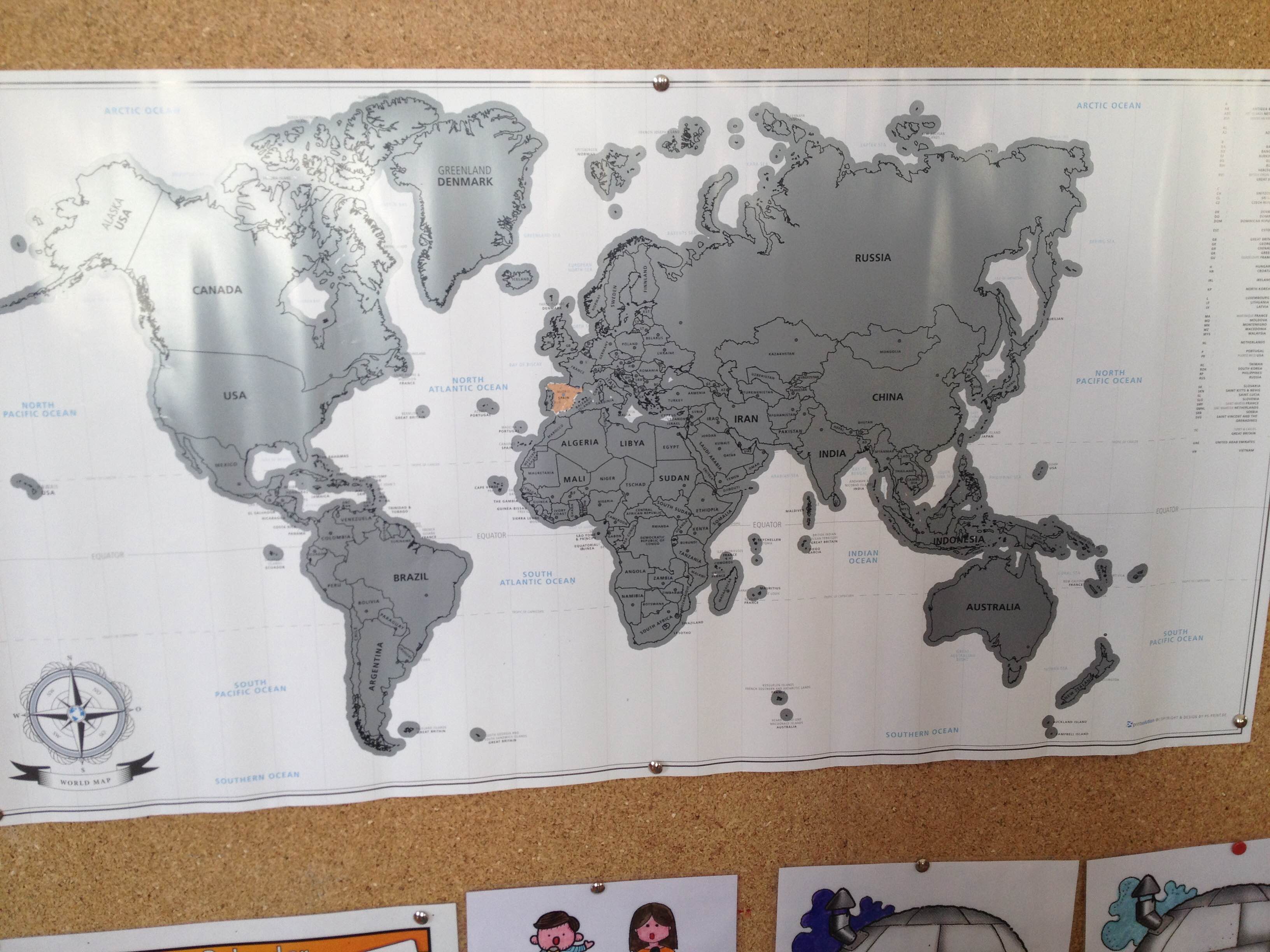Mapa para aprender geografía y capitales
